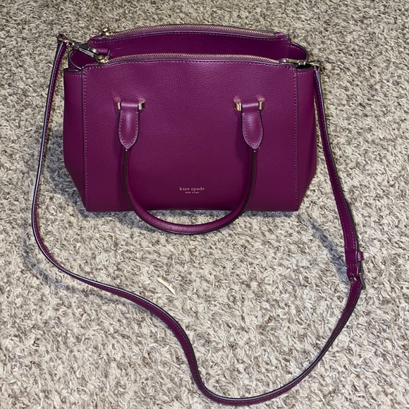 kate spade Handbags - NEW KATE SPADE BURGUNDY AND GOLD
